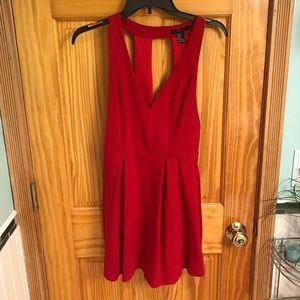 Small Red Dress w/ Plunging Neckline